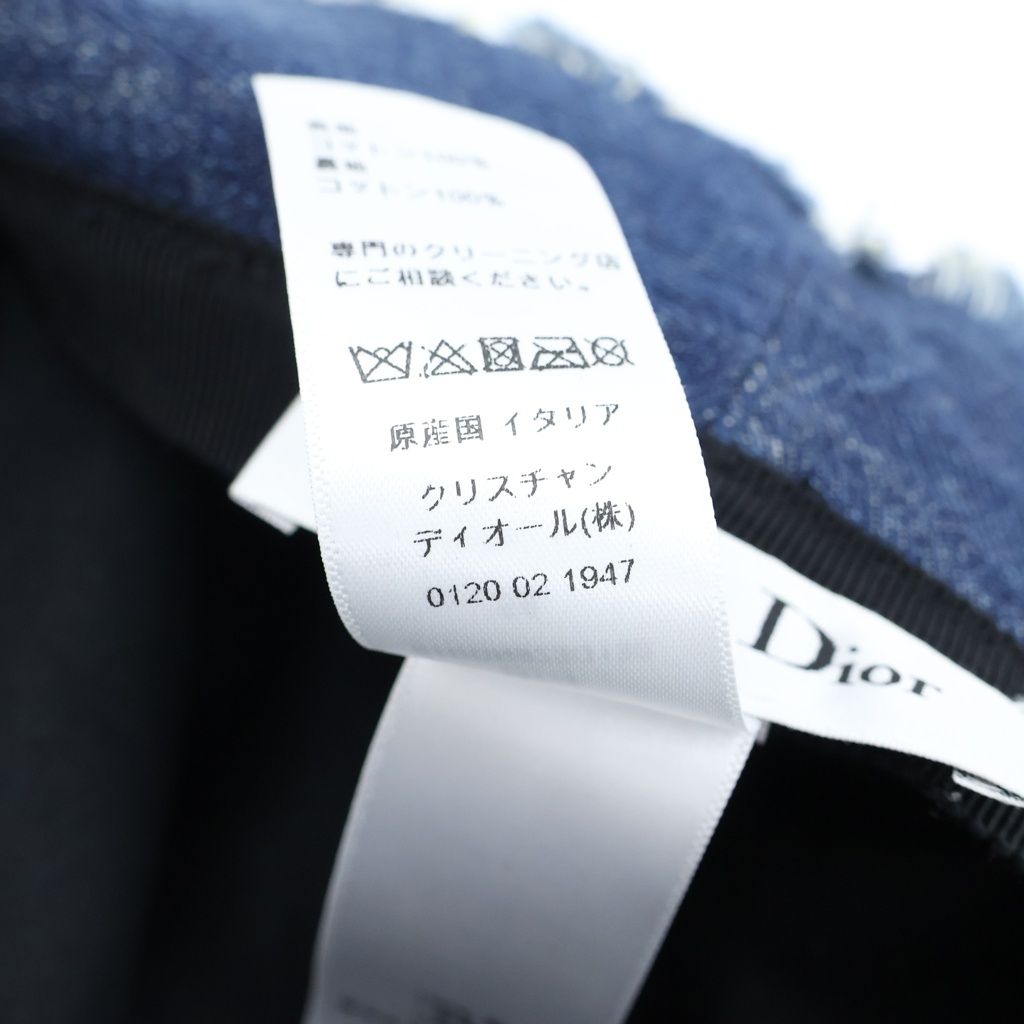 Dior Bucket Hat Logo Denim Blue — view 8