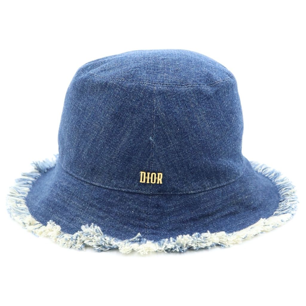 Dior Bucket Hat Logo Denim Blue — view 4