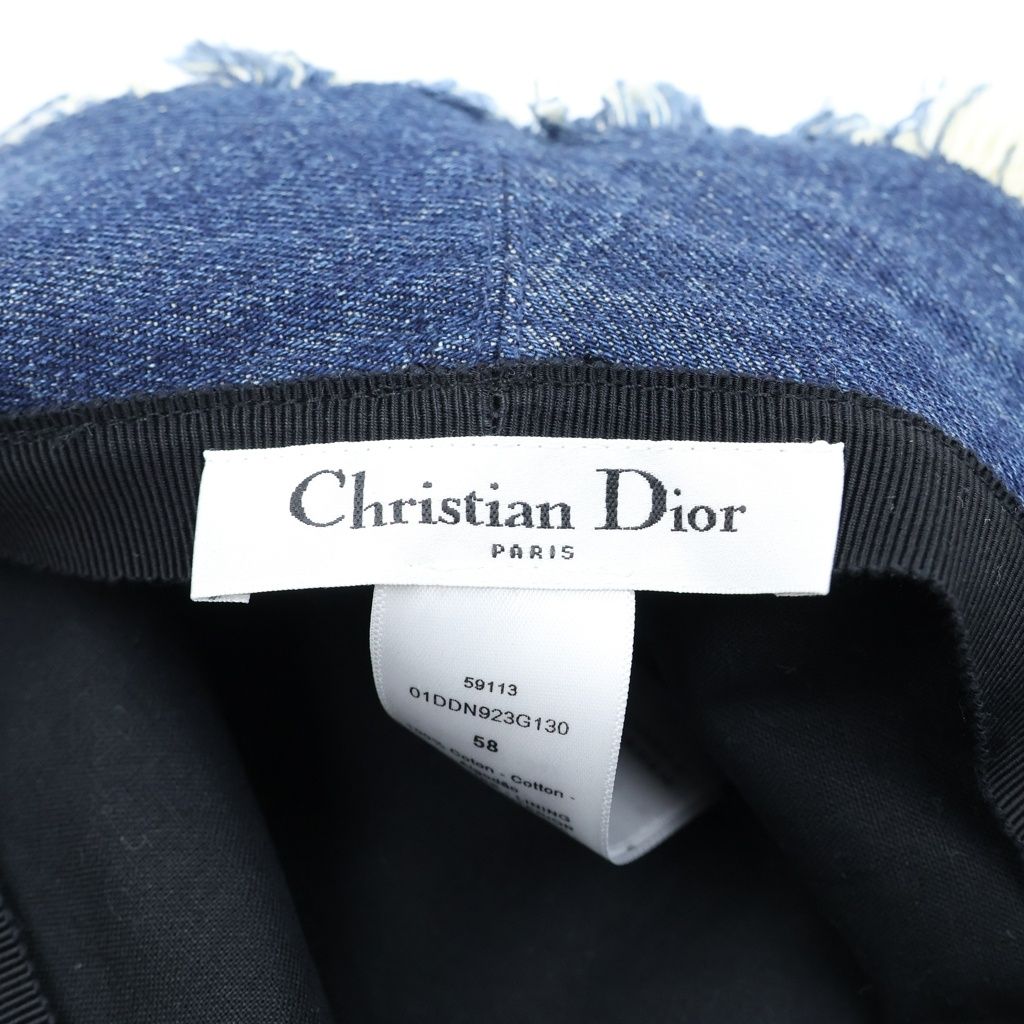 Dior Bucket Hat Logo Denim Blue — view 7