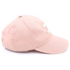 Celine Triomphe Logo Embroidery Cap Pink Hat — view 3