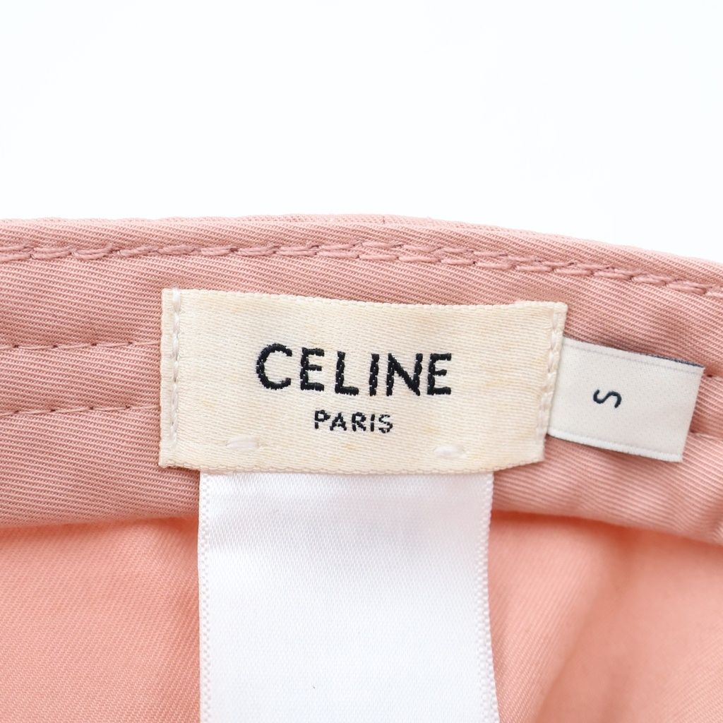 Celine Triomphe Logo Embroidery Cap Pink Hat — view 7