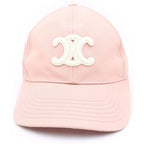 Celine Triomphe Logo Embroidery Cap Pink Hat — view 4