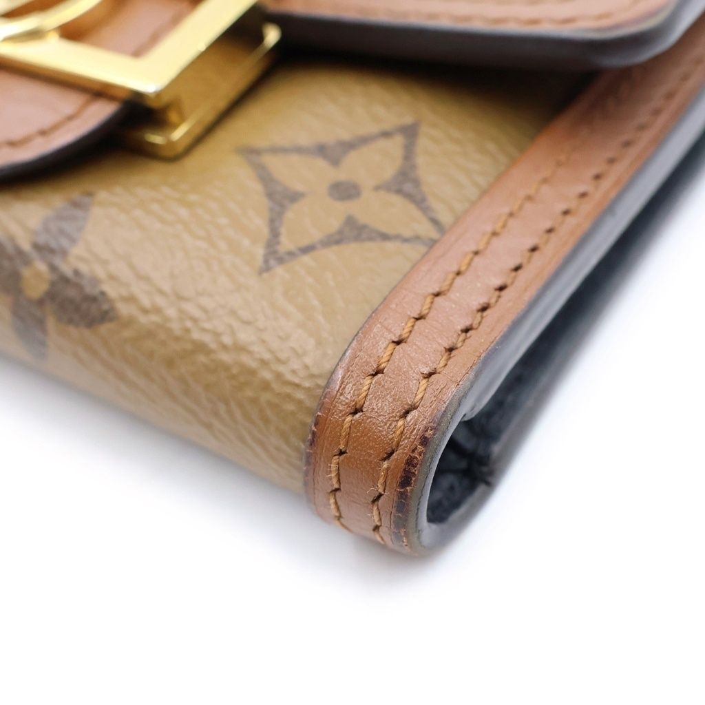 Louis Vuitton Monogram Reverse Portefeuille Dauphine Compact Wallet Trifold — view 4