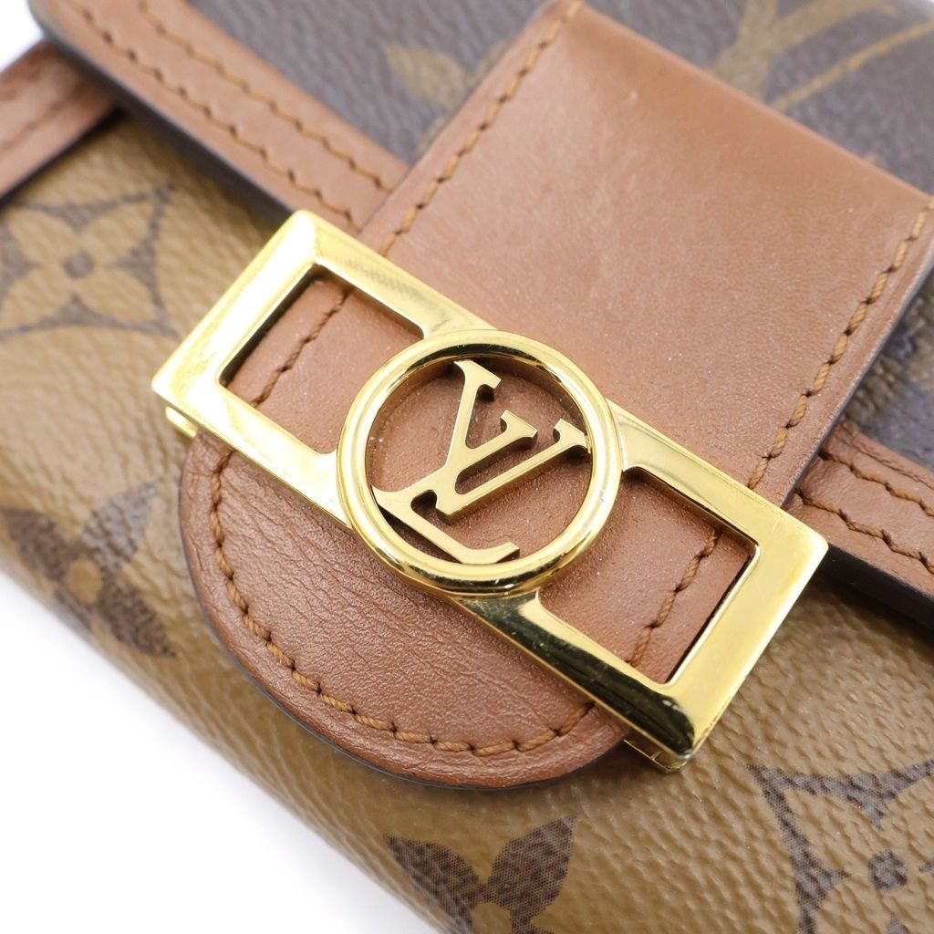 Louis Vuitton Monogram Reverse Portefeuille Dauphine Compact Wallet Trifold — view 5
