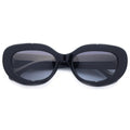 Chanel Oval Shape Sunglasses Eyewear Rhinestone Black Gradient Lens
