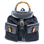 Gucci Bamboo Leather Backpack Black