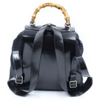 Gucci Bamboo Leather Backpack Black — view 2