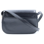 Celine Triomphe Logo Leather Shoulder Bag Black — view 2