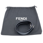 Fendi Canayef 2-Way Shoulder Bag Black Leather Gold Silver — view 8
