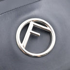 Fendi Canayef 2-Way Shoulder Bag Black Leather Gold Silver — view 6