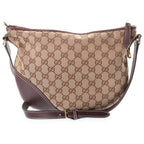 Gucci New Fourit Shoulder Bag GG Canvas Leather Beige Brown — view 2