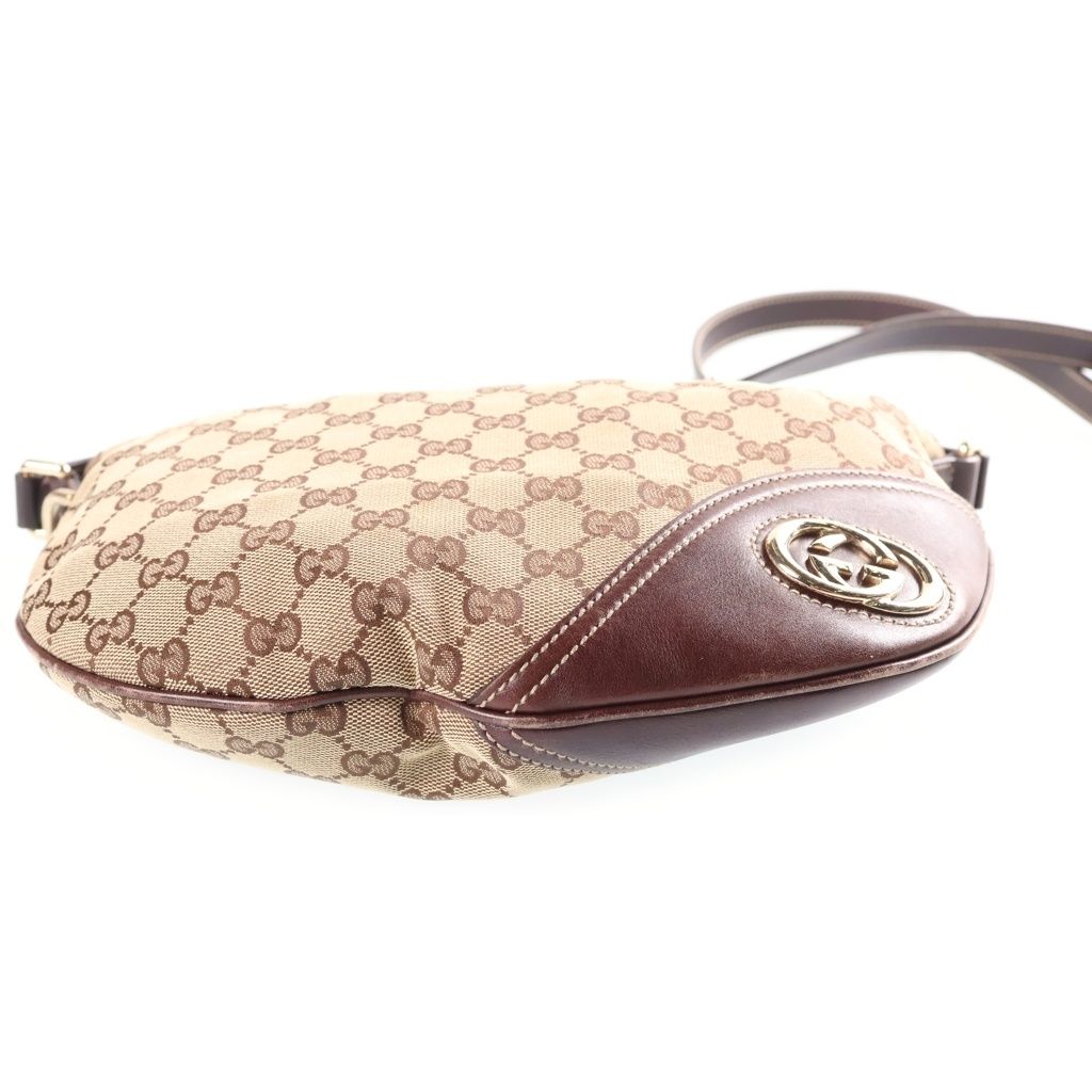 Gucci New Fourit Shoulder Bag GG Canvas Leather Beige Brown — view 4