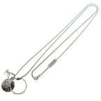 Louis Vuitton Monogram Ring Necklace Silver Metal — view 2