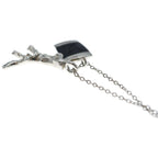 Louis Vuitton Pendentif Bois Necklace Silver Metal — view 6