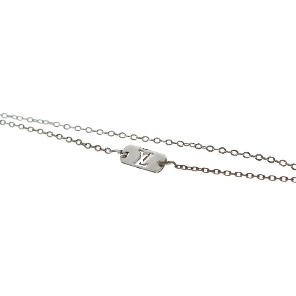 Louis Vuitton Pendentif Bois Necklace Silver Metal — view 5