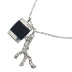 Louis Vuitton Pendentif Bois Necklace Silver Metal
