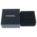 Chanel CC Logo Rhinestone Earrings Black Gold — view 6