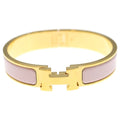 Hermes Clic H Bangle Bracelet Pink Gold