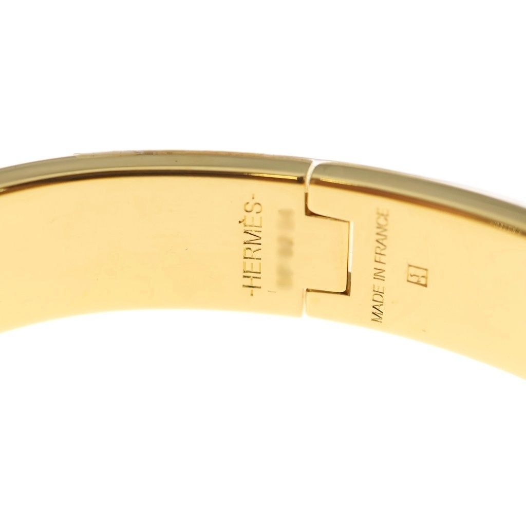 Hermes Clic H Bangle Bracelet Pink Gold — view 5