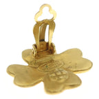 Chanel CC Logo Clover Earrings Gold — view 5