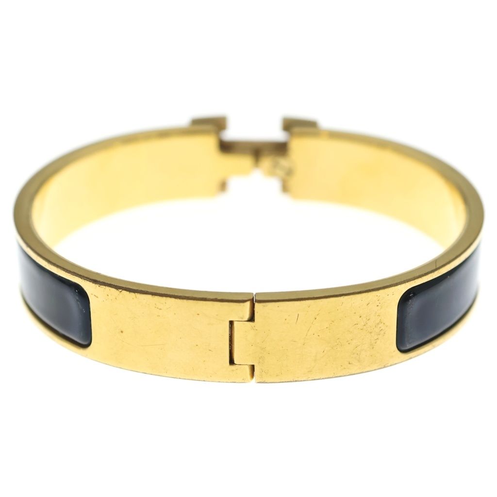 Hermes Clic H Bracelet Bangle Gold Black — view 2