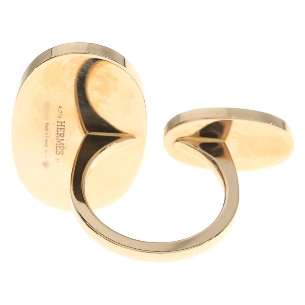 Hermes Verso Ring Pink Gold Ceramic — view 2