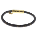 Louis Vuitton LV Push Monogram Bracelet Gold Brown — view 2