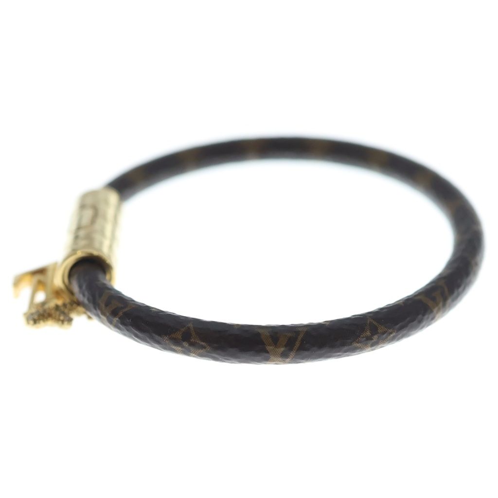 Louis Vuitton LV Push Monogram Bracelet Gold Brown — view 4