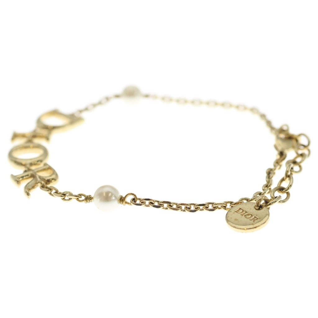 Dior Signature Logo Pearl Bracelet Gold — view 4