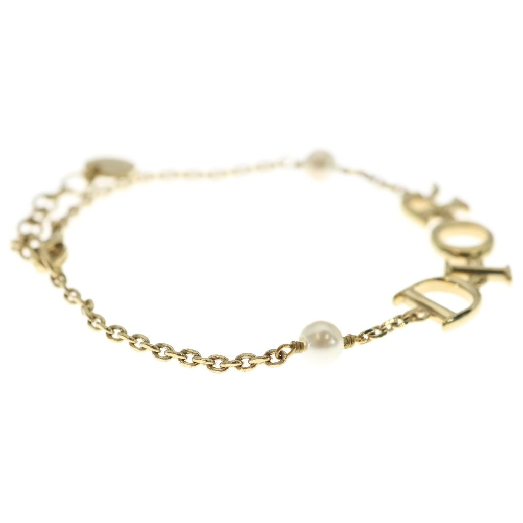 Dior Signature Logo Pearl Bracelet Gold — view 3