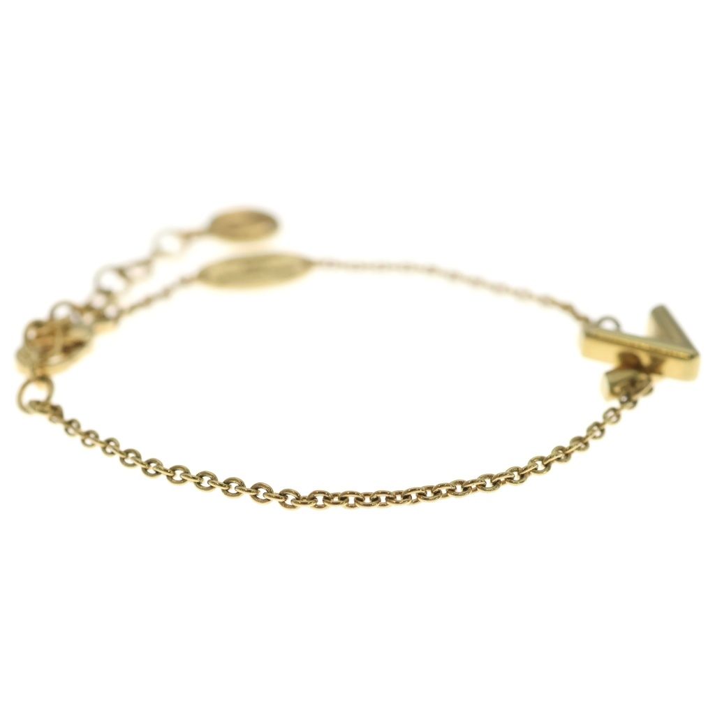 Louis Vuitton Bracelet LV Logo Gold — view 3