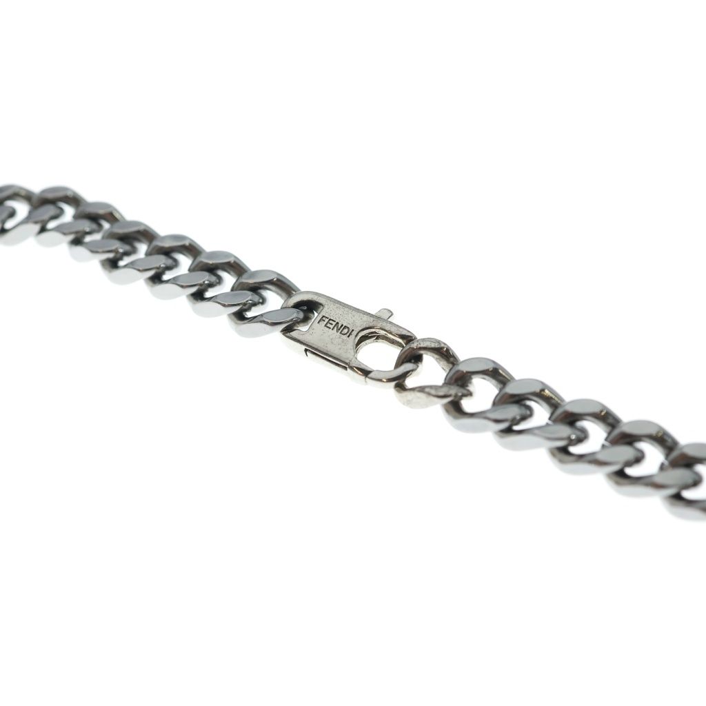 Fendi Baguette Chain Necklace Choker Silver — view 4