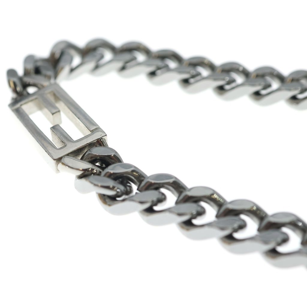 Fendi Baguette Chain Necklace Choker Silver — view 5
