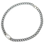 Fendi Baguette Chain Necklace Choker Silver — view 2