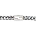 Fendi Baguette Chain Necklace Choker Silver — view 3