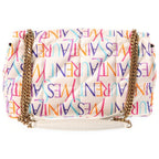 Saint Laurent Paris Logo All Over Print Nylon Patted Quilted Chain Shoulder Bag — view 2