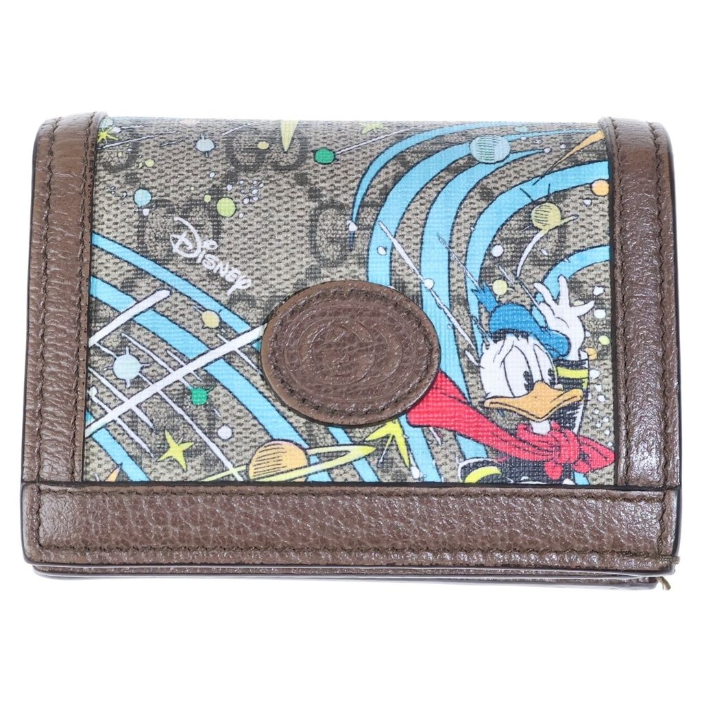 Gucci Disney Donald Duck Compact Wallet Leather