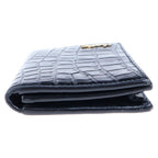 Saint Laurent Paris Croco Embossed Leather Card Case Business Black — view 4