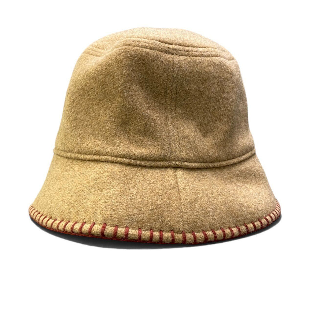 Hermes I 2 Avalon Stitch Wool Hat Cashmere Hybrid Sellier Buttons 57 Beige — view 4