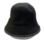 Hermes I 2 Avalon Stitch Wool Hat Cashmere Hybrid Sellier Buttons 57 Black — view 3