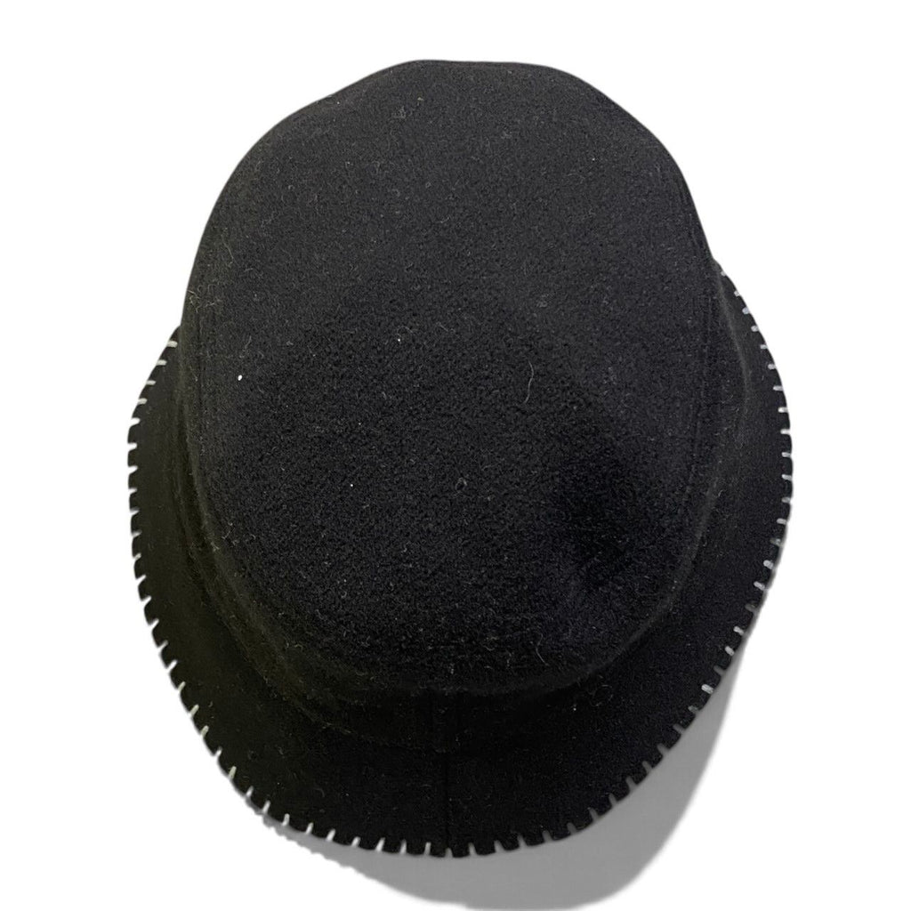 Hermes I 2 Avalon Stitch Wool Hat Cashmere Hybrid Sellier Buttons 57 Black — view 5