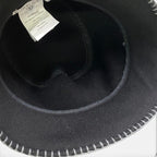 Hermes I 2 Avalon Stitch Wool Hat Cashmere Hybrid Sellier Buttons 57 Black — view 7