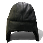 Prada I2 Shearling Hat Leather Cap M Black — view 4