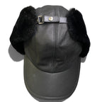 Prada I2 Shearling Hat Leather Cap M Black — view 8