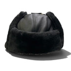 Prada I2 Shearling Hat Leather Cap M Black — view 7