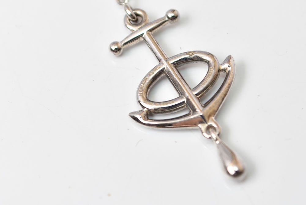 Hermes Earrings Vintage Chaine D'ancre Anchor Motif Silver — view 5
