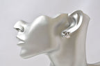 Chanel Earrings CC Logo Silver Black Metallic 12C — view 4