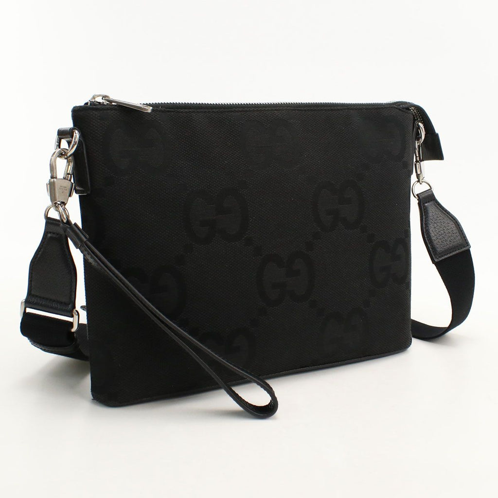 Gucci 2-Way Clutch Jumbo GG Shoulder Bag Canvas