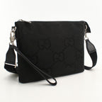 Gucci 2-Way Clutch Jumbo GG Shoulder Bag Canvas