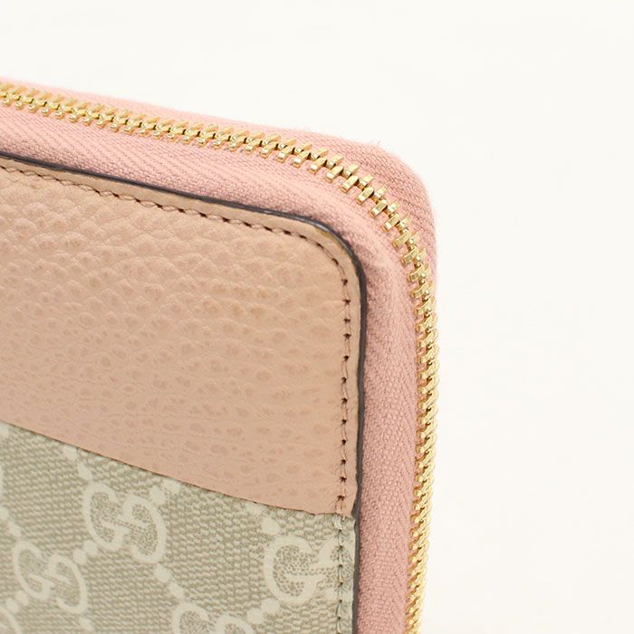 Gucci Double G Bicolor Wallet Zip Around Leather — view 6